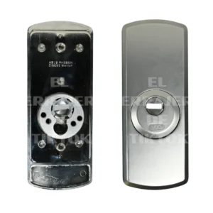 Escudo ABUS placa vertical plata mate