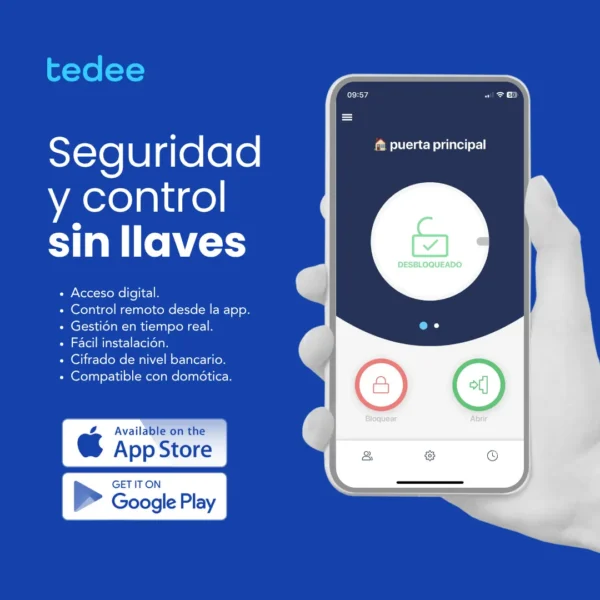 Uso de la app móvil para cerradura Tedee PRO