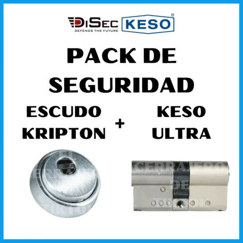 Pack de Seguridad Escudo DISEC KRIPTON + Bombín KESO ULTRA