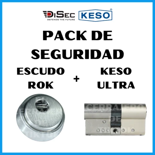 Pack Seguridad Escudo DISEC ROK + Bombín KESO ULTRA