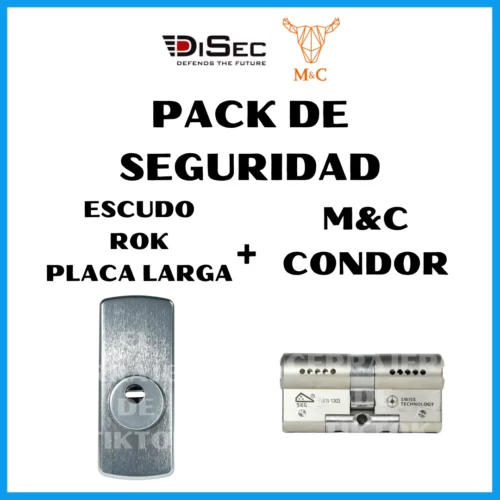 Pack de Seguridad Escudo DISEC ROK VERTICAL + Bombín M&C CONDOR
