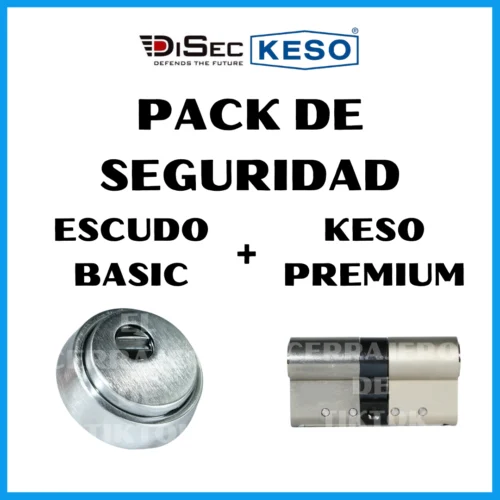 PACK de Seguridad Escudo DISEC BASIC y Bombín KESO PREMIUM