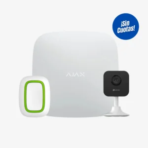 Kit de alarma para personas mayores con botón de pánico color blanco